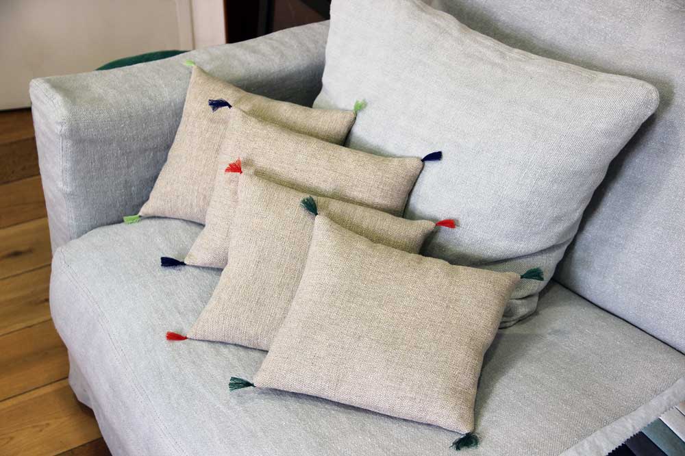 Coussins en lin.