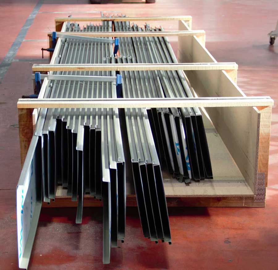 Bacs à joint debout en zinc pigmento vert