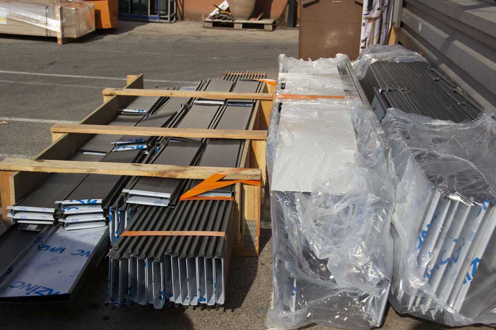 Bacs à joint debout en zinc pigmento vert